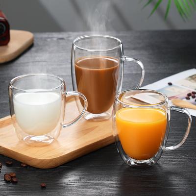 4 Tailles Tasse en Verre Isolé à Double Paroi Tasses à Café Espresso Transparentes Tasse à Bière Faite à la Main Verre à Thé Lait Verres à Whisky Ustensiles de Boisson