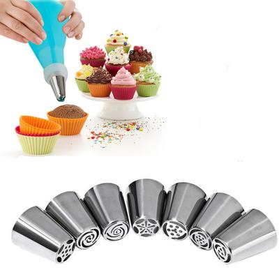 9/14PCS Russian Mounting Nozzle Stainless Steel Russian Mounting Frosting Mounting Nozzle Set Flower Cake Decorating Tools for DIY Baking Cake