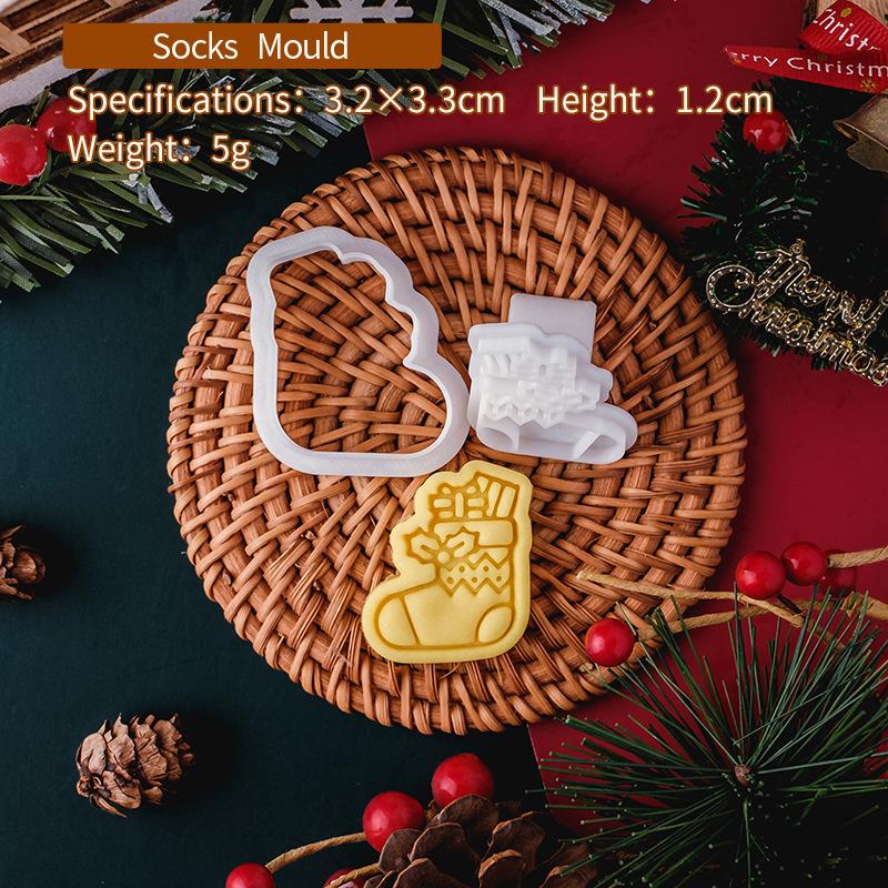 Christmas Series Cookie Mold Durable Cartoon Gingerbread Man Santa Claus Cartoon Mini Multi Style Home DIY Baking Tool