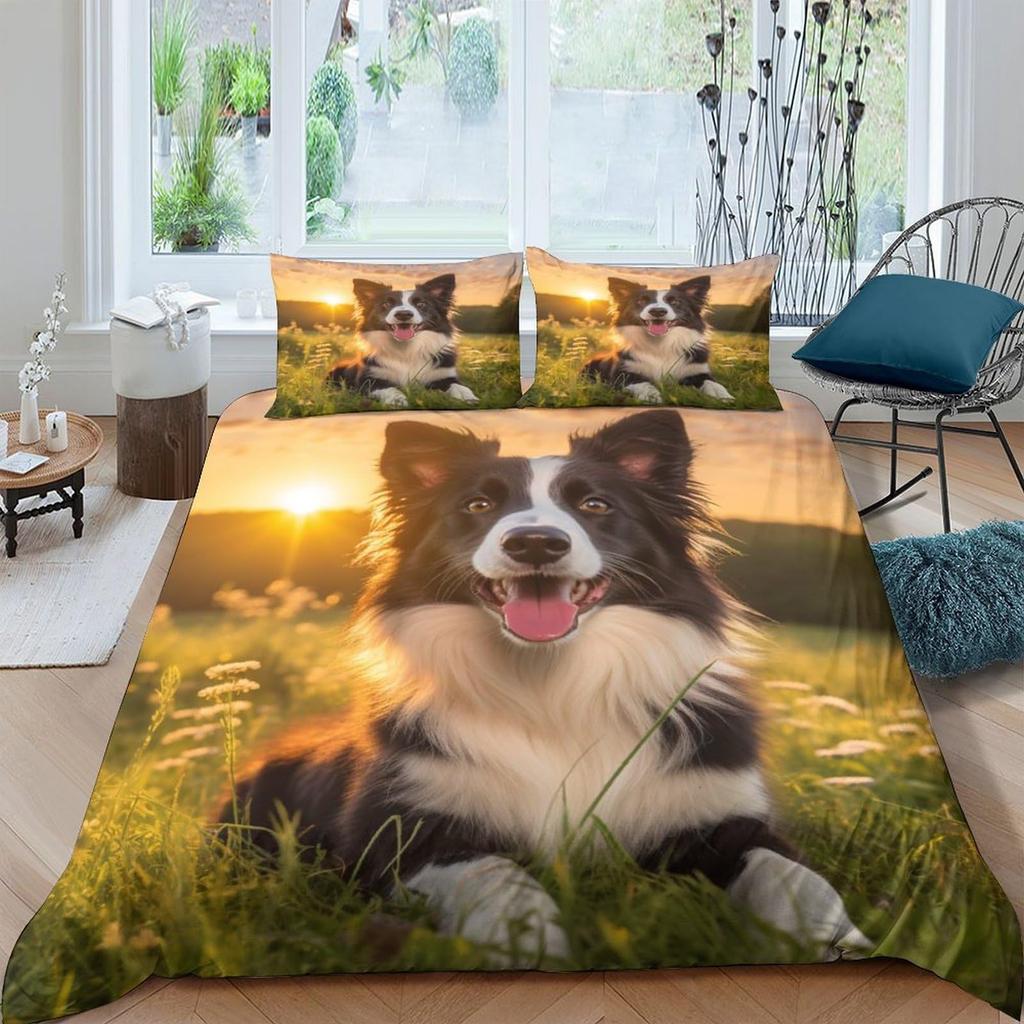 German Shepherd Printed Duvet Set Comfort Animal Digital Printed Four Seasons Bedding Set
