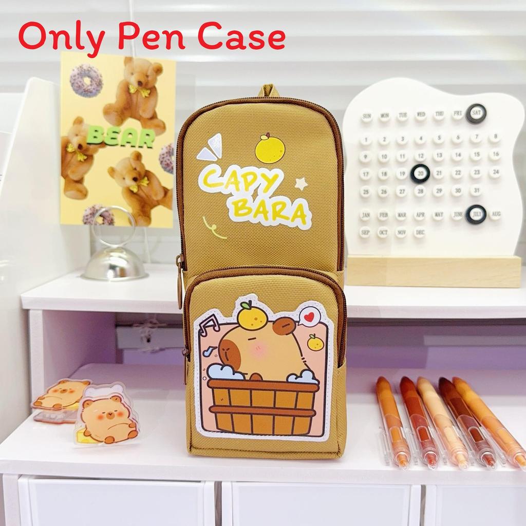 Cartoon Panda Pencil Case With Large Capacity For Students Durable Oxford Material