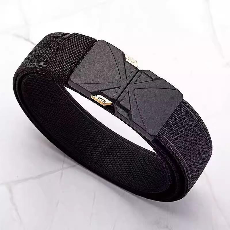 

Men s Tactical Elastic Nylon Belt with Automatic Buckle for Casual Outdoor Wear 120cm