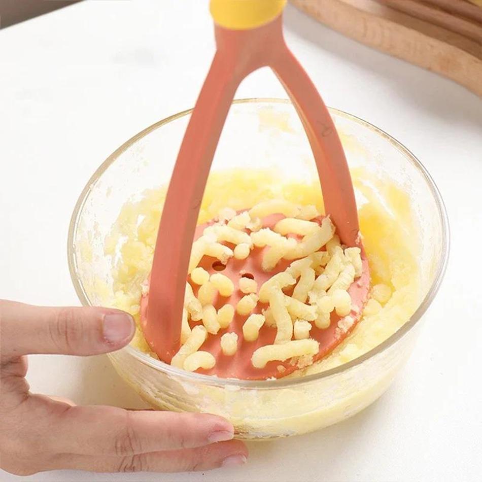 1 Pcs Kitchen PP Pressed Potato Masher Ricer Puree Juice Maker Potato Pusher Smooth Mashed Potatoes Crusher Fruit Tools Supplies