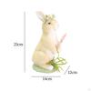 Garden Statues Figurines wearing Garland Decorative Decoration Bunny Resin Sculpture for Tabletop