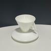 Minimalist Porcelain Espresso Cup Set Conical Coffee Mug Tea Tumbler Demitasse Cup  Gift
