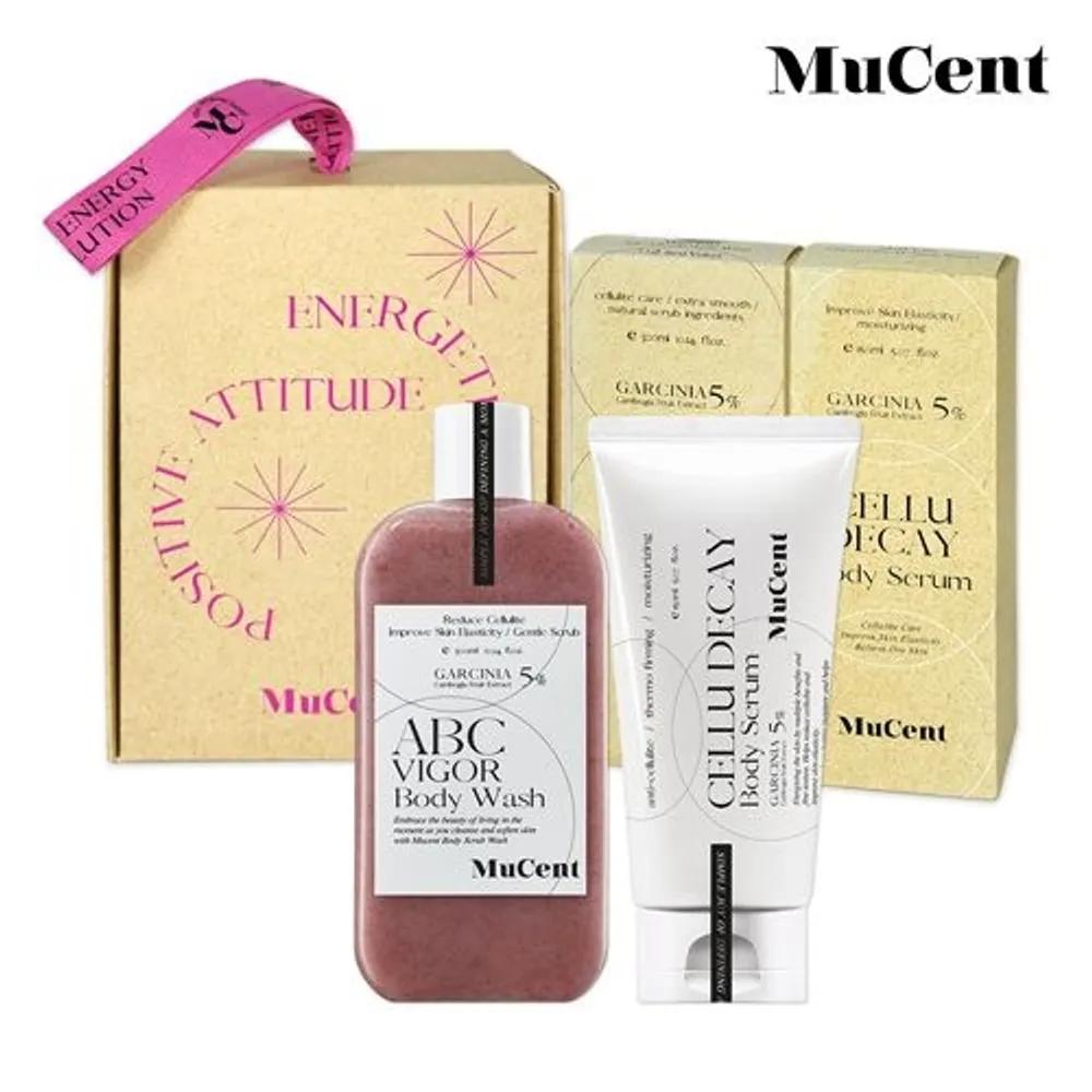 MuCent Body Wash 1 Bottle + Body Serum 1 Bottle Set