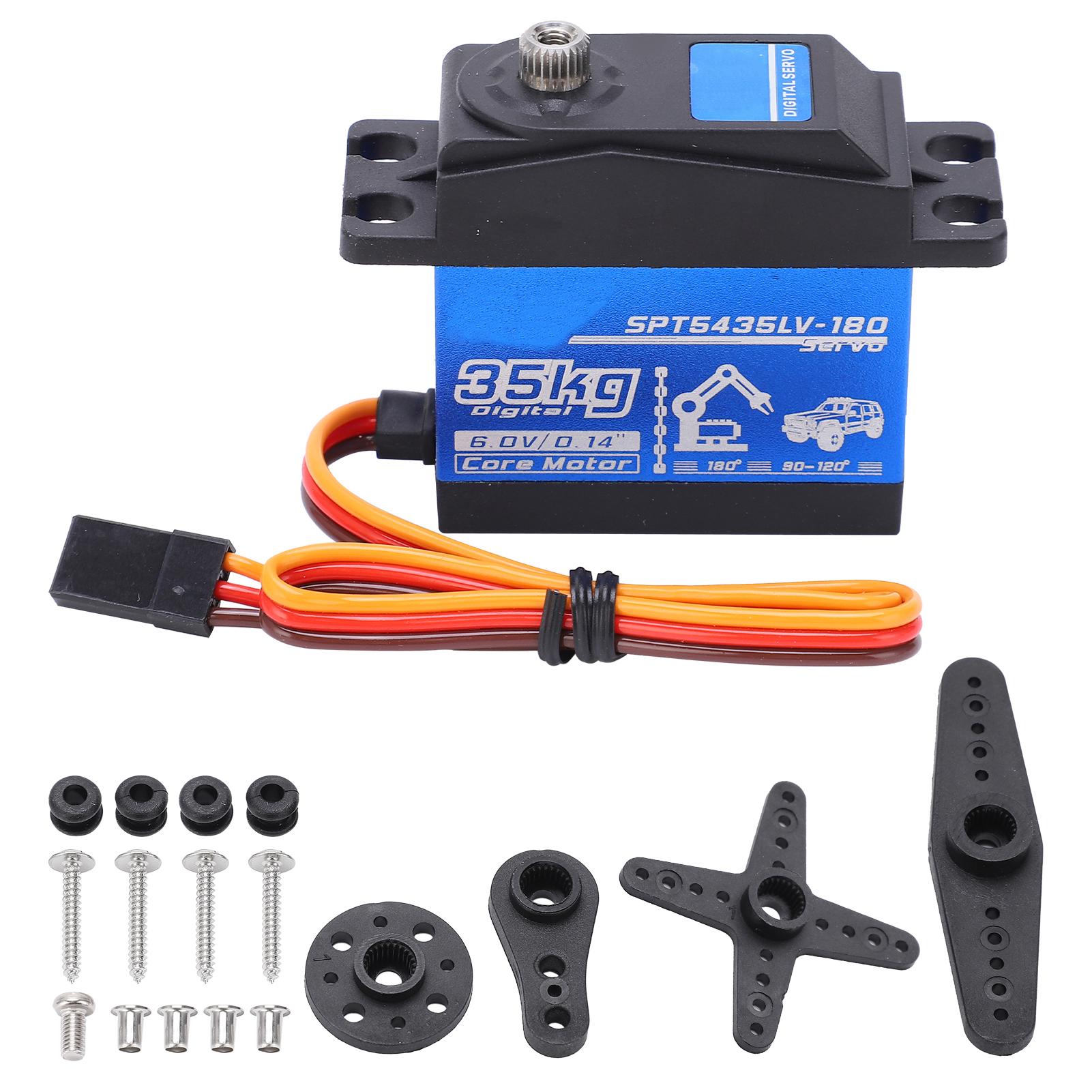 

Digital Metal Gear Servo SPT5435LV 35kg 90 degrees Large Torque for 1:8 1:10 RC Car Model Parts