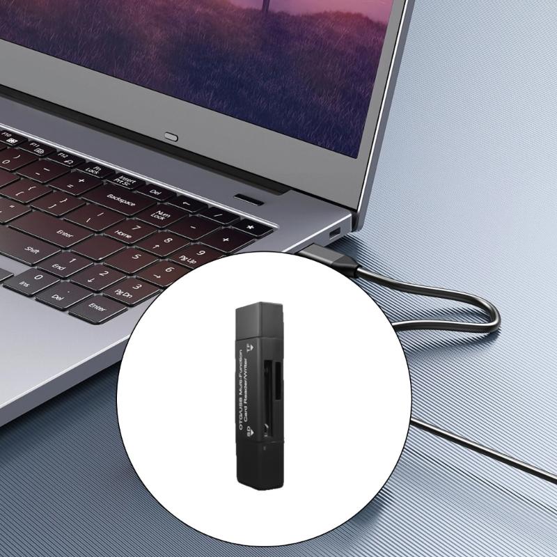 2 In 1 Memory Card Reader USB C USB2.0 For Smartphones Laptops Tablets SDXC TF Cards Writer