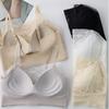 Lace Bra Suspender Adjustable Shoulder Strap Fixed Coaster Ice Silk Beautiful Back Chest Wrapped Sexy Strapless Bra