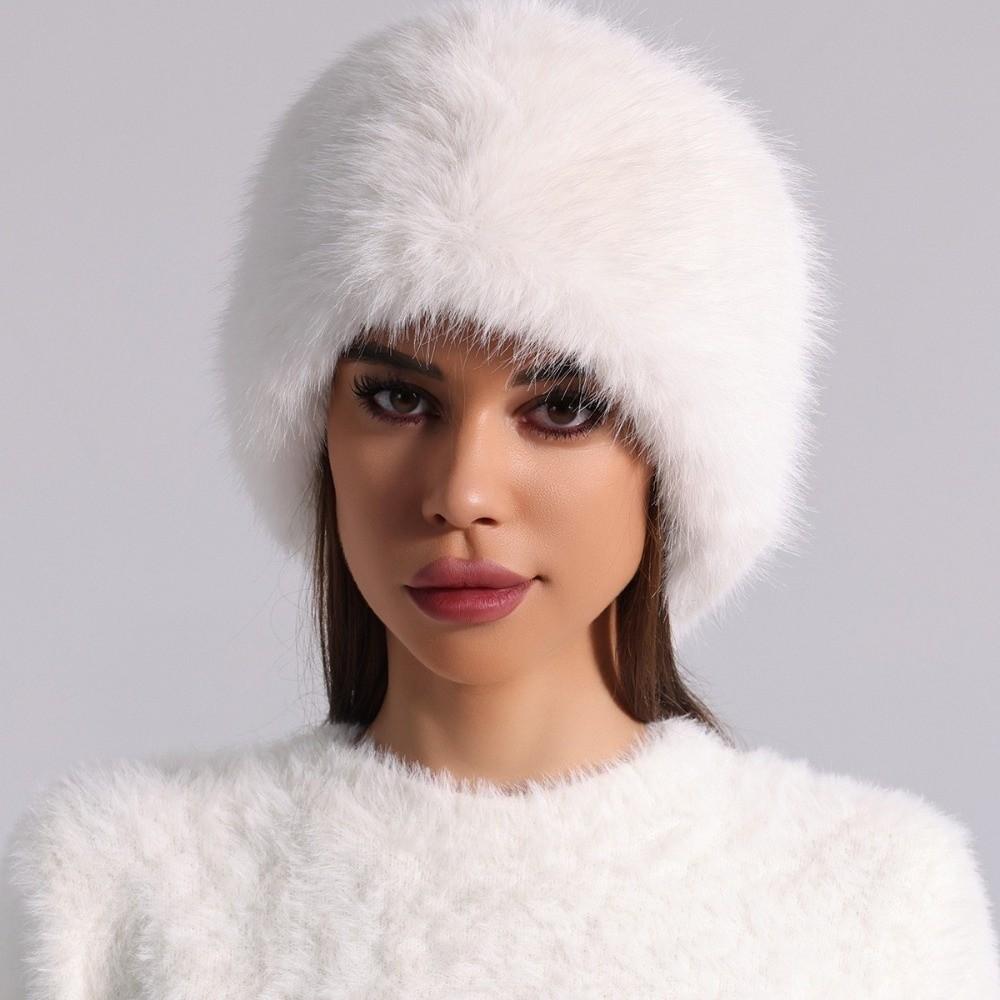 Faux Fur Empty Hat Soft Headband Cover Fashion Travel Brimless Hat