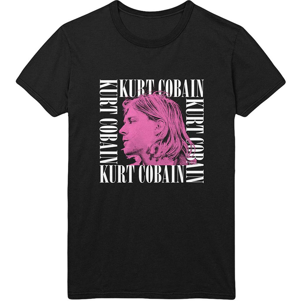 26 Black Kurt Cobain Face Profile Nirvana Official Men's T-Shirt- Unisex T-Shirt