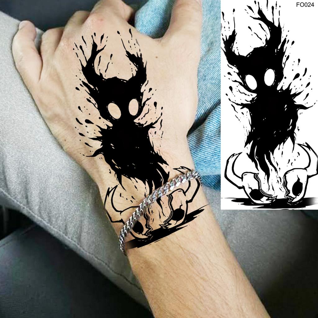 1 Sheet Halloween Dark Gothic Phoenix Temporary Tattoo For Men Women Neck Forearm, Waterproof Realistic Temp Fake Tatoo Stickers