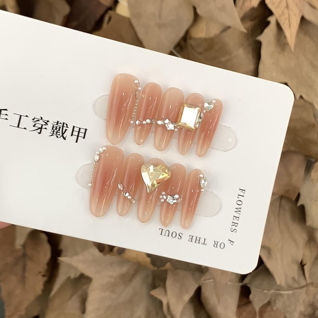 Handmade High-end Feeling Simple and Versatile Ice-transparent Blush and Tea Break Atmosphere