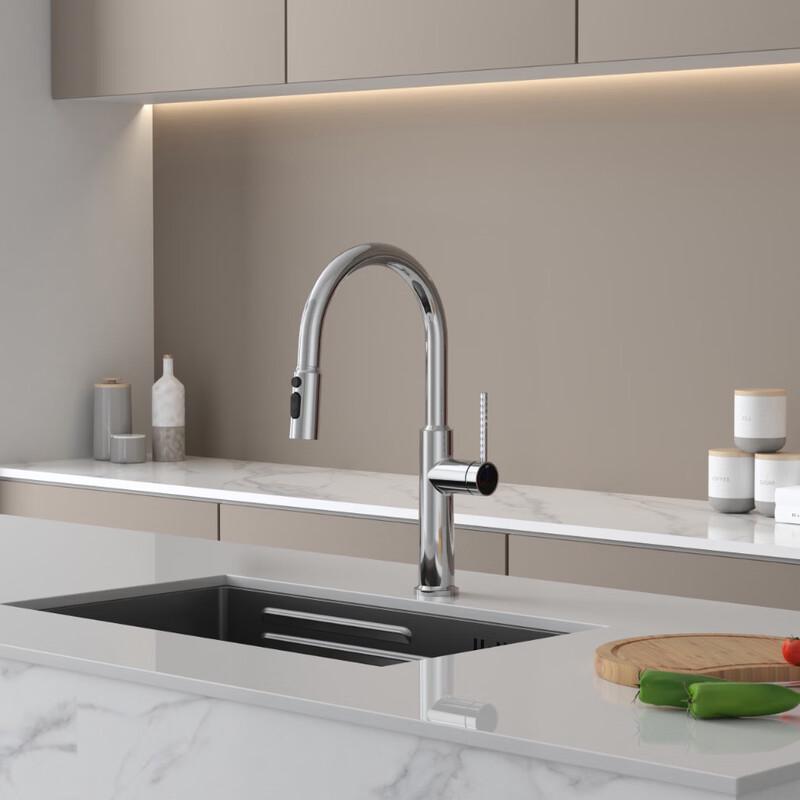 Yuzhu Brass Pull-Out Kitchen Faucet