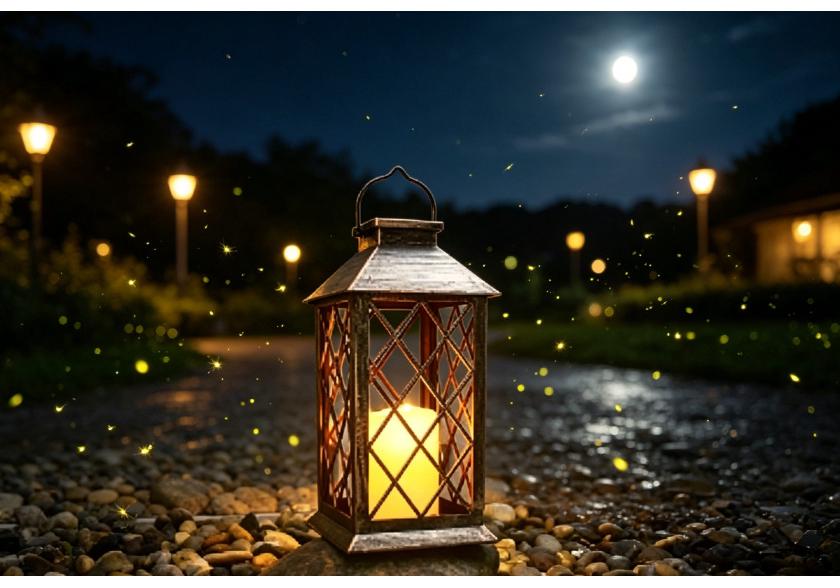 Retro Style Outdoor Candle Lantern