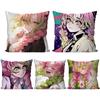 Kanroji Mitsuri Animation Demo Slayer Pillow Case Square Pillow Bedroom Sofa Leisure ComfortCarLiving Room Home Decoration 40X40