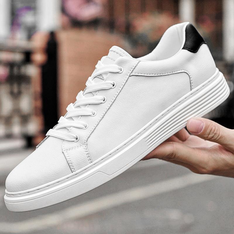 

Breathable Men s Business Shoes outdoor lace up oxfords Leather oxfords All-Day Comfort black white sneakers 46 білий