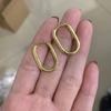ANENJERY Koreanische Oval Creolen Frauen Gold Vintage Sexy Elegante Geometrische Ohrringe S-E1372
