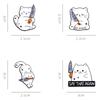 Cute Cartoon White Cat Small Knife Dagger Enamel Brooch Creative Animal Lapel Pin Badge Backpack Clothing Hat Accessories