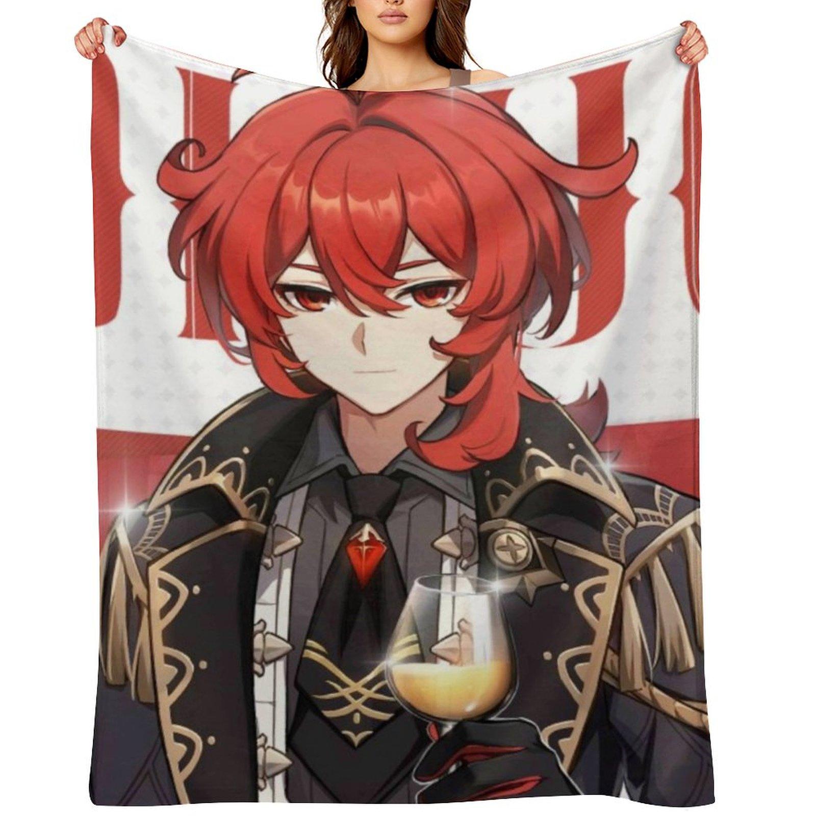 

Diluc Ragnvindr Throw Blanket Luxury Luxury Designer Comforter blankets and throws Blankets 30x40in