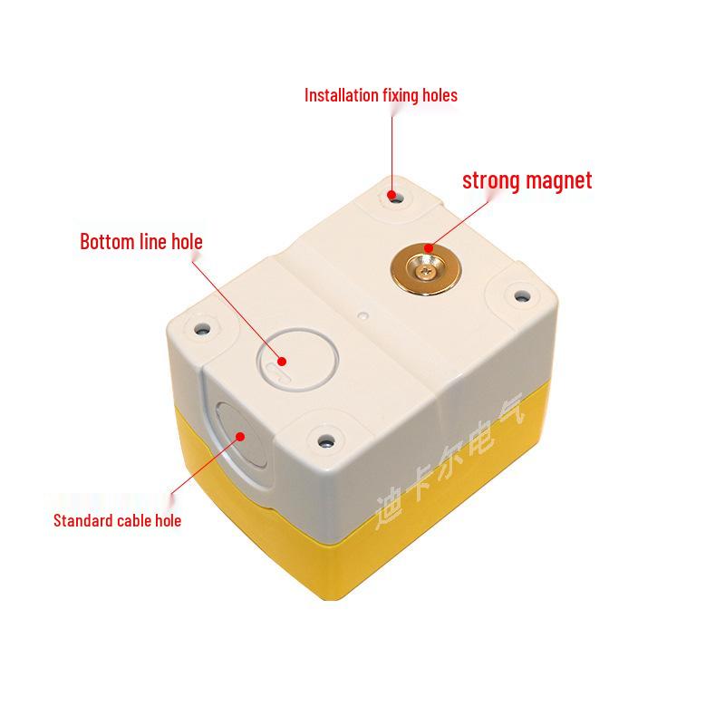 Strong Waterproof Magnetic Button Box: 1234-Position, Emergency Stop & Start Single Hole Control Switch.