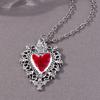 Gothic Skull Love Heart Necklace for Women Men Religious Crucifix Necklaces Punk Jewelry Gifts