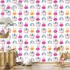 Wallpaper Colorful rabbits rainbows for living room and bedroom 50x1000