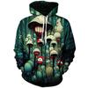 Spring And Autumn Fashion Men's Hoodie Horror Bloody Cosplay 3D Print Hoodies Street Casual Boy Sweatshirt Men's Oversized Top Clothing