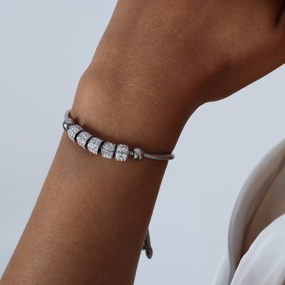 Chinesischer Antikstil Zirkon Armband Wasserdichtes und Nicht verblassendes Armband Nischenpersönlichkeit Retro Übertriebenes Anhängerarmband