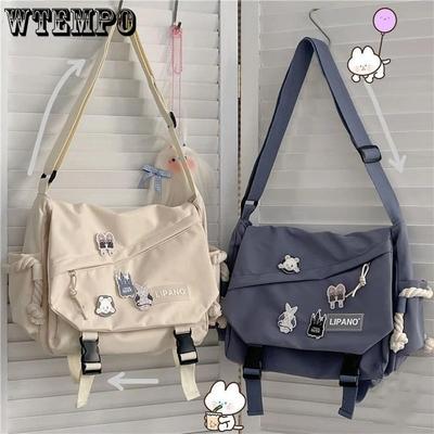 Cute Bag, Kawaii School Backpack, Messenger Bag, Anime Crossbody Bag, Tote Shoulder Bag with Pendant
