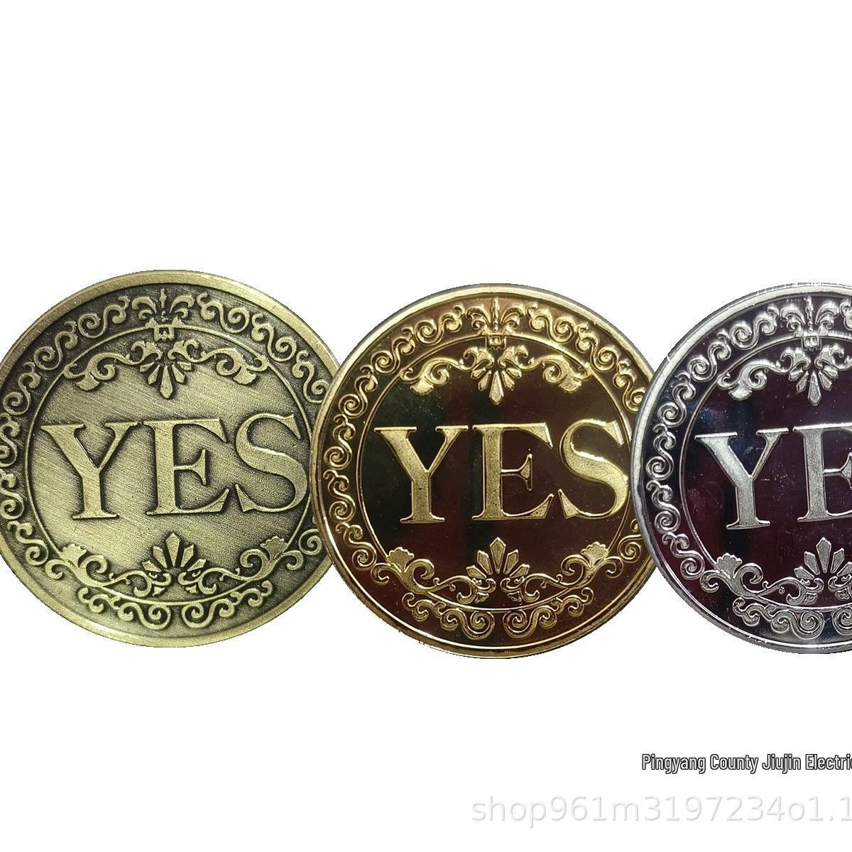 

YESNO Бронзовая виртуальная памятная монета - Европейское и американское издание Silver (Shell + OPP Bag)