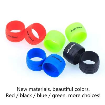 1pair Silicone Bike Handlebar Strap Fixing Non-slip Lightweight Handlebar Tape Ring Handlebar Tape Plug Cycling Accessories