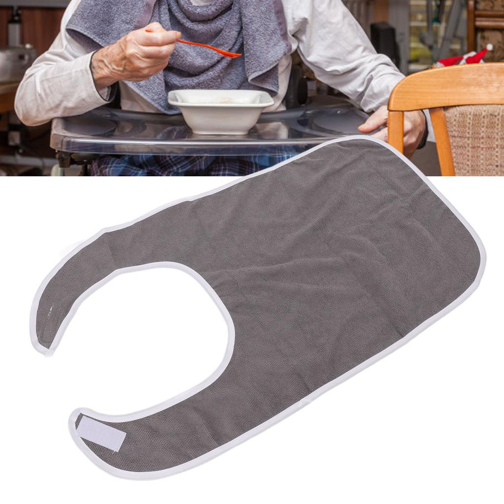 Adult Bib   Hook and   Machine Washable Senior Dining Clothing Protector for Eating Nursing Homes