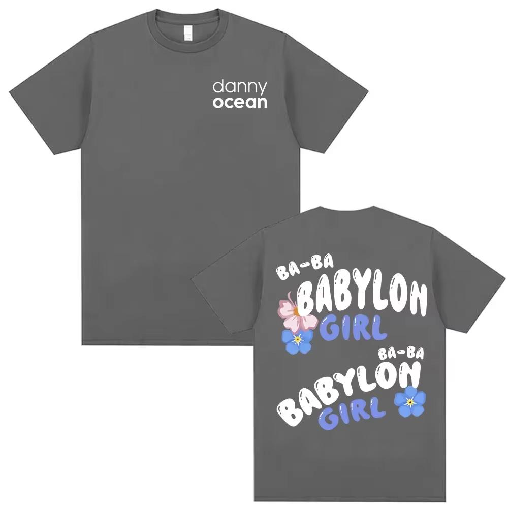 Rapper Danny Ocean Babyloh Girl T Shirts Unisex Women Casual Cotton High Quality Tshirt Vintage Style T Shirt Streetwear