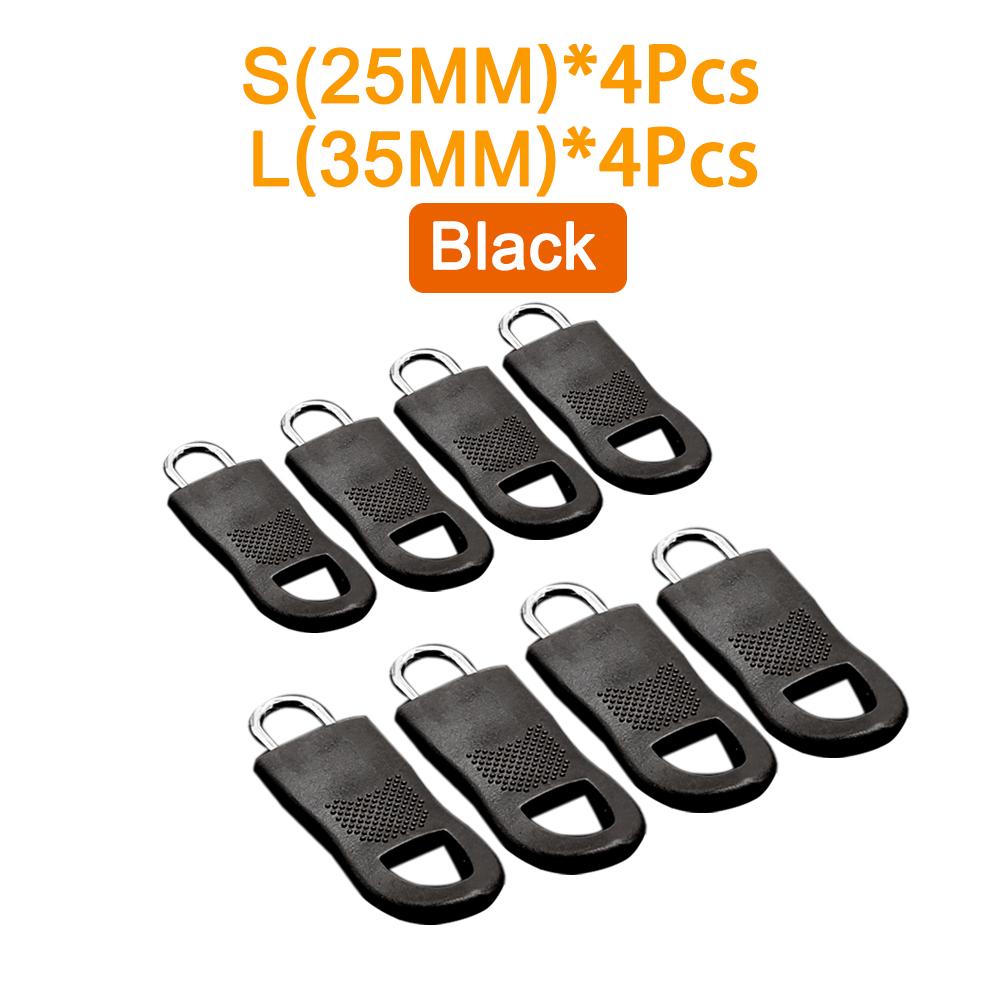 8Pcs Replacement Zipper Pull Puller End Fit Rope Tag Clothing Zip Fixer Broken Buckle Zip Cord Tab Bag Suitcase Backpack Tent
