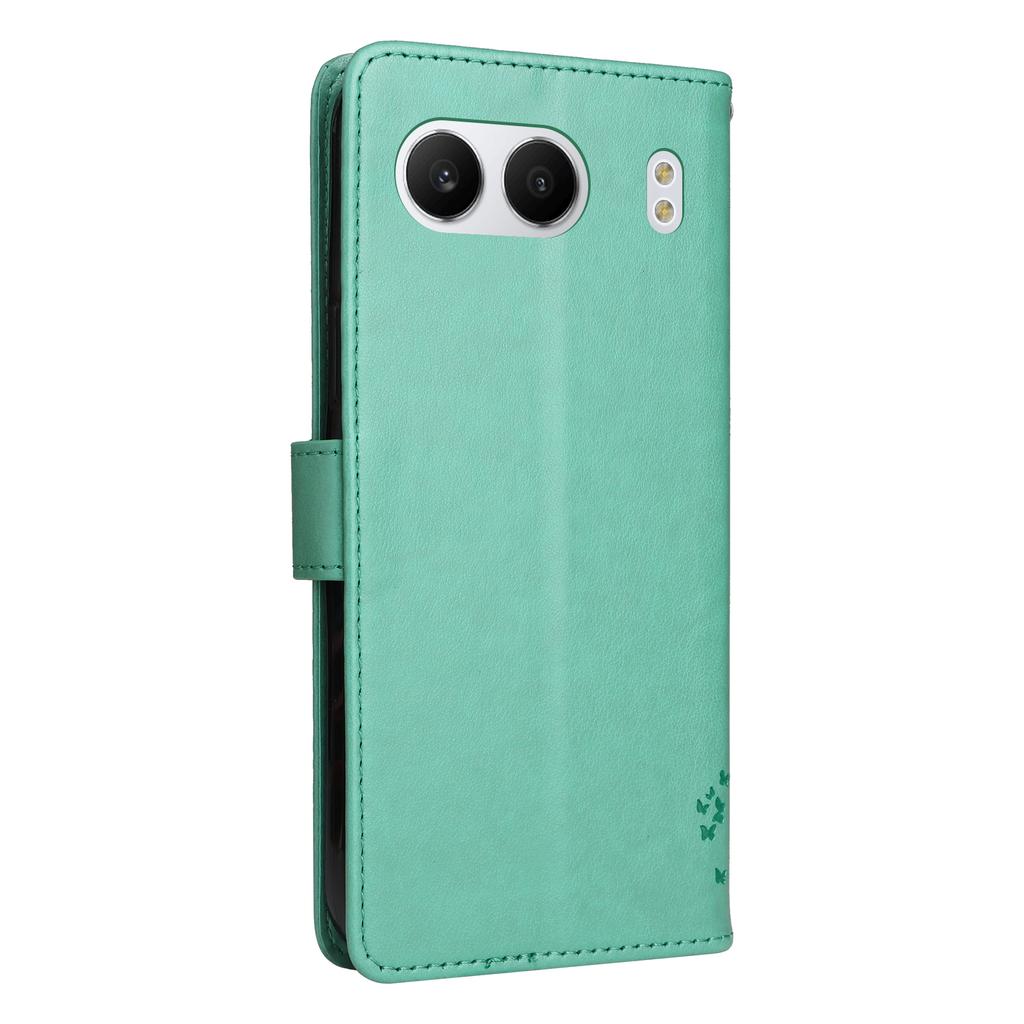 Etui na telefon OnePlus Nord 4 ze stojakiem Wzór drzewa dla kota Skórzany portfel Pokrowiec na telefon komórkowy