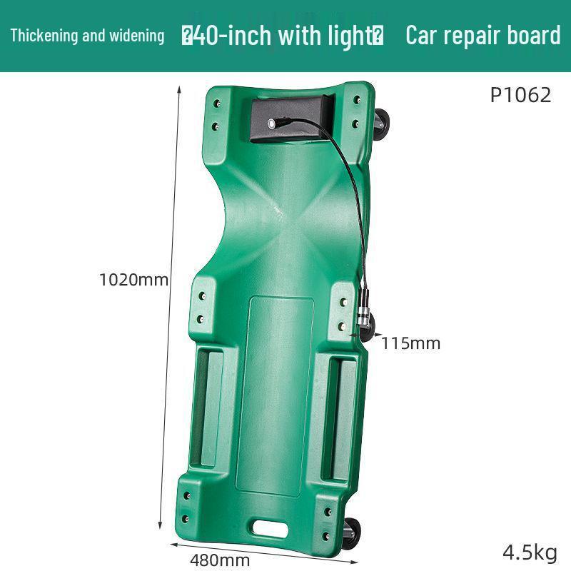 40-Inch Foldable Car Repair Lay-Down Board & Stool with Thickened Casters
