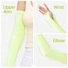 Sun Protection Arm Sleeves Unisex Summer Lightweight Breathable Ice Silk Outdoor Cycling One-Piece Stretch Arm Wrist Sleeves