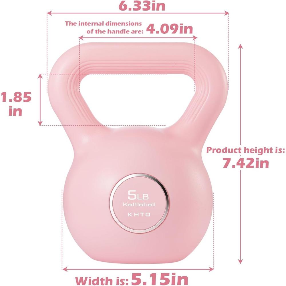 Kettlebells Fitness Exercise-Pink Strength Training Kettlebell Sets,Dumbbell Weights for Home Gym Equipment