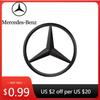 Car Sticker For Mercedes Benz 3D ABS silver/Black 9cm 90mm Car Rear Tail Trunk Emblem Badge Sticker Decals For Mercedes Benz W11