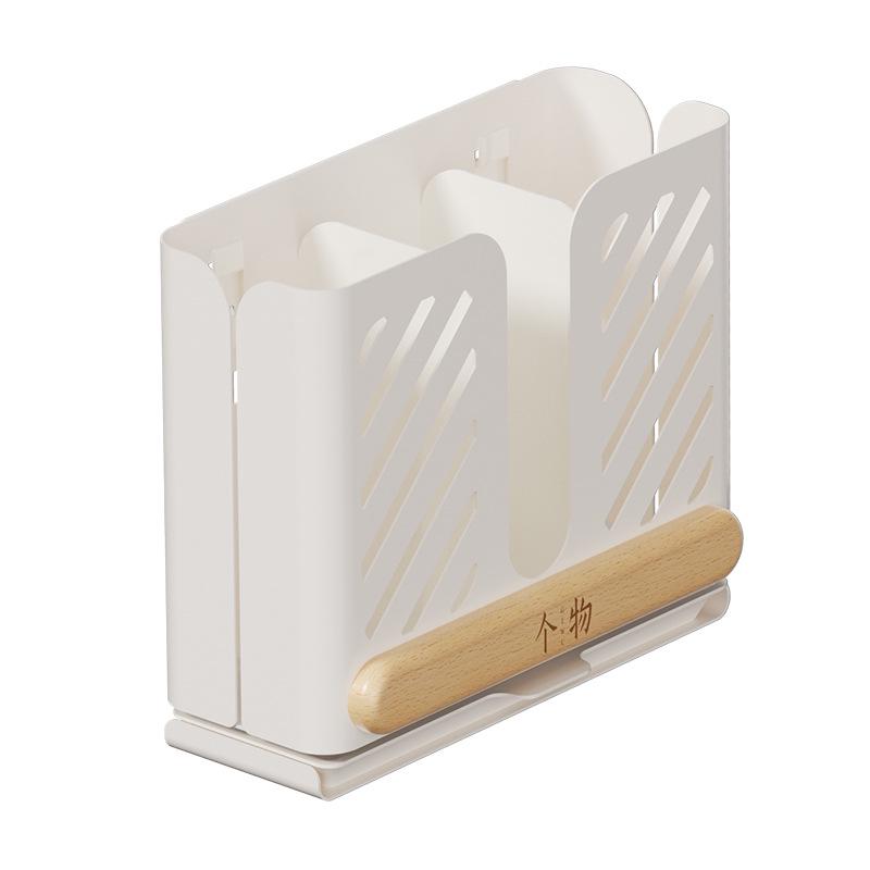 Wall-Mounted Chopstick & Spoon Holder: Cream Style, No-Punch Installation, with Drainage Function
