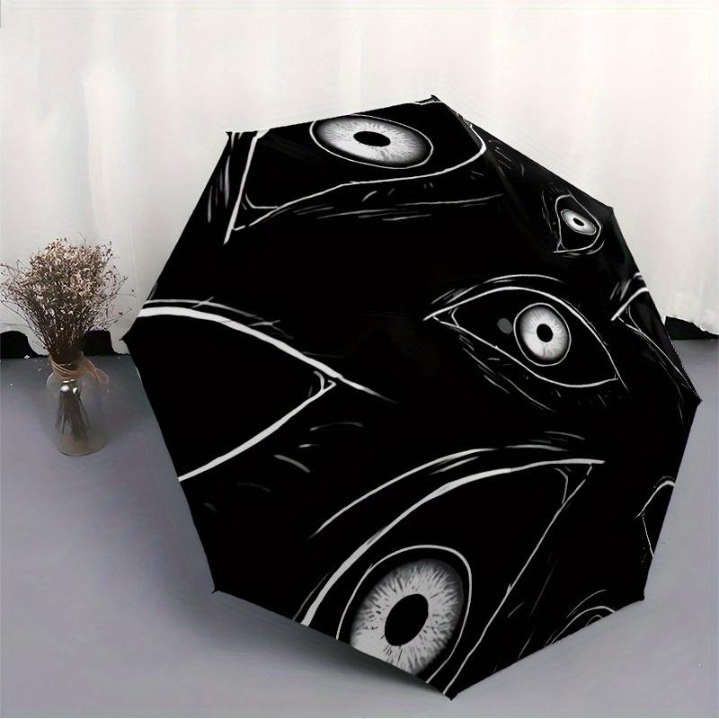 1pc Eyes Pattern Automatic Open/Close Umbrella, Portable Folding Umbrella for Travel, Themed Events,