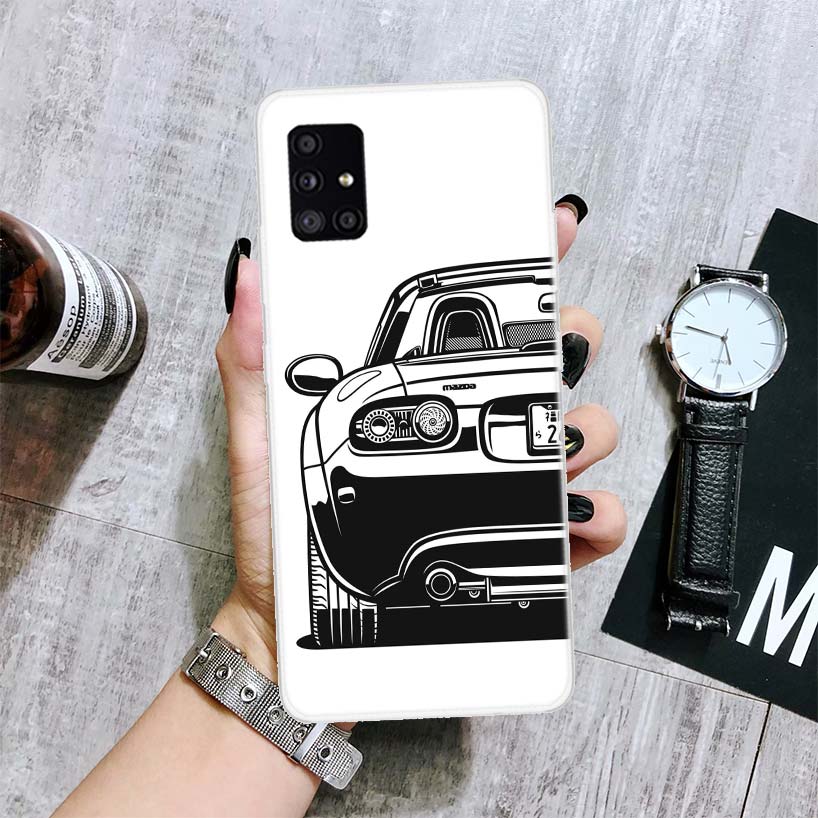 

Чехол для телефона с изображением японских спортивных машин JDM для Samsung Galaxy A35 A55 A54 A15 A25 A05s A05 A22 A24 A52 A33 A34 M34 M14 M54 M23 A33 5G