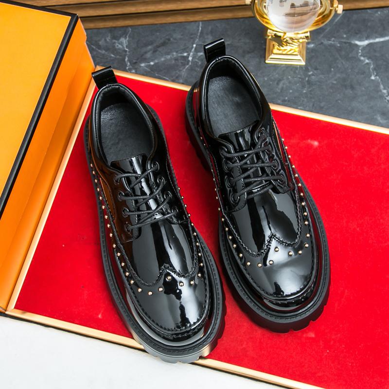 

Fashion Lightweight Thick Soled Height Increasing Leather Shoes Quality Business Lace Up Shoes Men S Comfort Casual Oxford Shoes 46