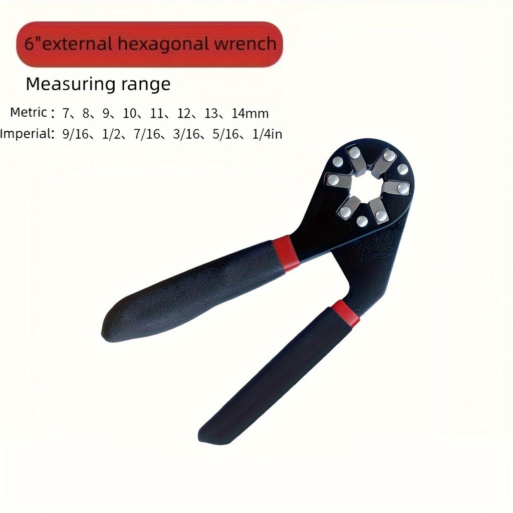 6 In / 8 In Multifunctional Adjustable Universal Wrench with Chrome Craftsman Wrench Grip Multifunctional Repair Hand Tool