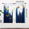 2pcs Set Abstract Modern Art Curtains - Rod Pocket Design for Easy Hanging, Perfect for Bedroom, Living Room & Home Decor