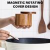 Freshness Preserving Spice Holder Practical Wood Spice Holder Convenient Container with Lid for Gourmet Cooking