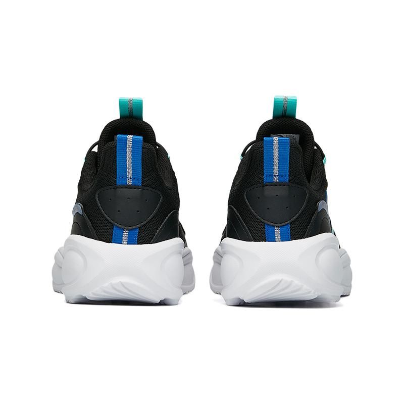 Anta UFO Shock Absorbing Breathable Wear Resistant Non Slip Low Top Kids Running Shoes Kids Running Shoes Black Green A312235514-1