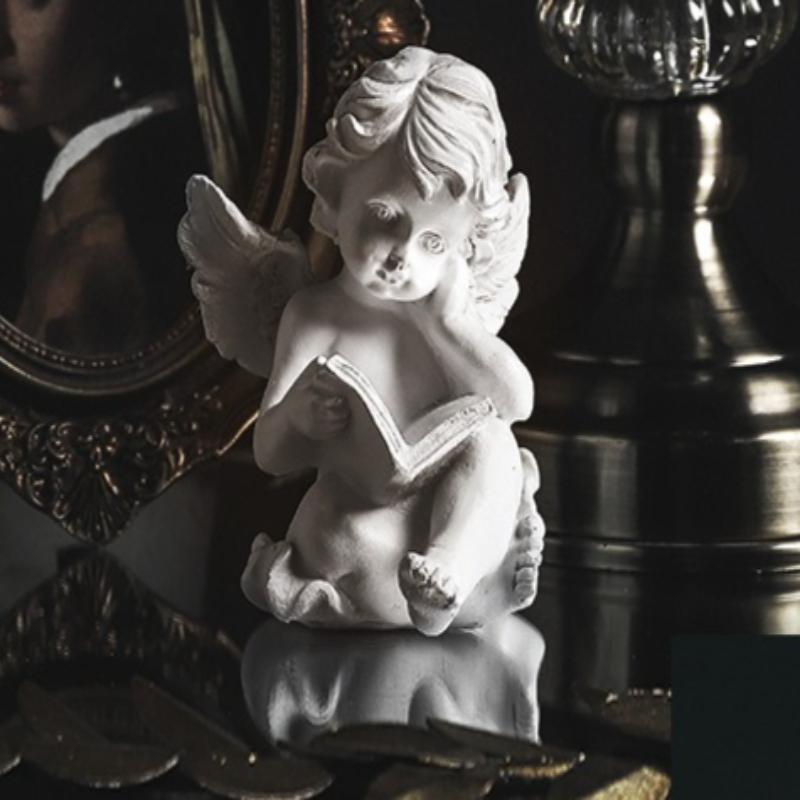 Home Decor Resin Angel Sculpture American Style Statue for Living Room Tabletop Desktop Office Decorations Ornament Gift Ideas