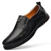 Spring Men Casual Leather Shoes Soft Sole Cowhide Fashion Driving Footwear